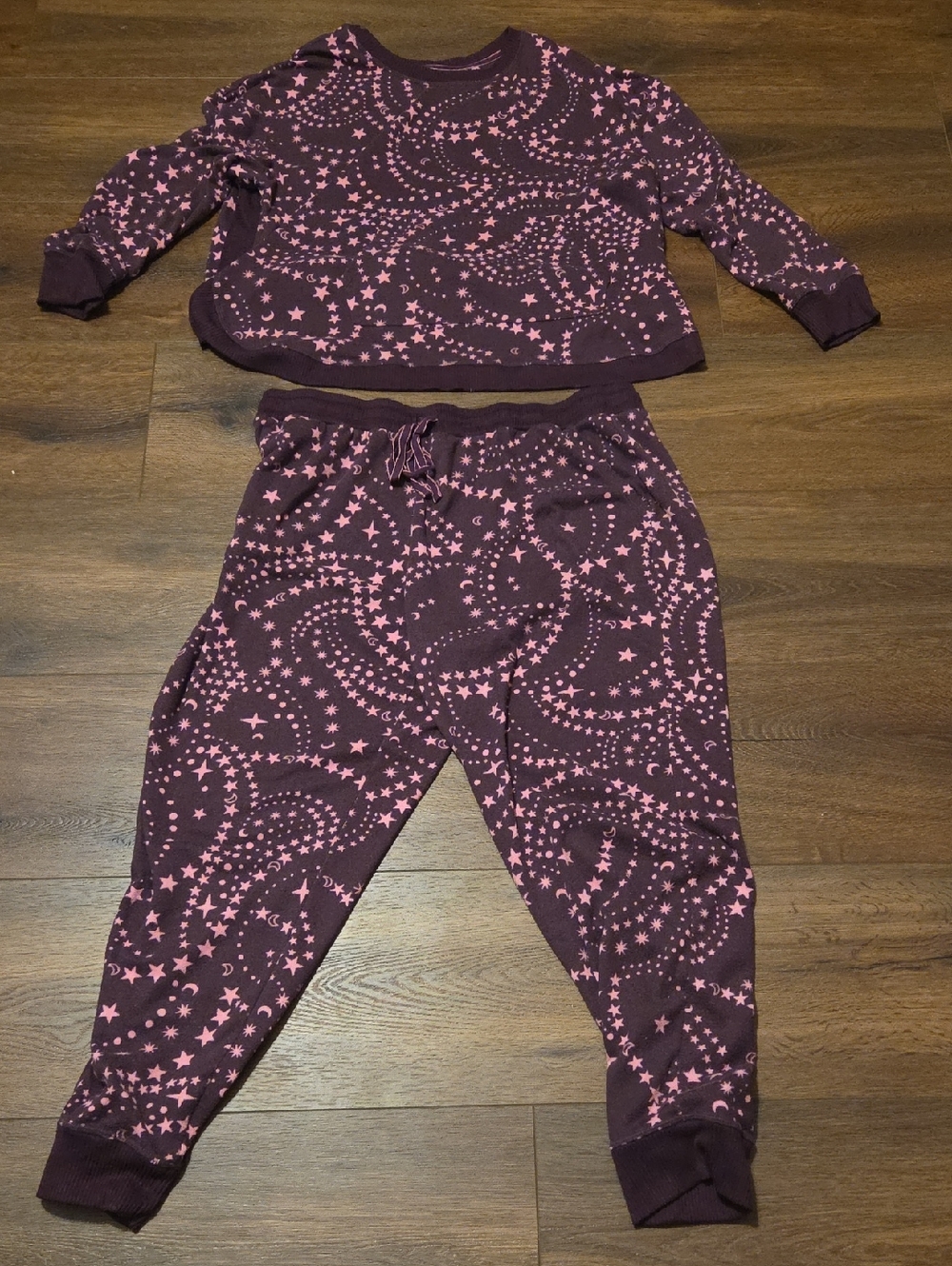 Cuddl Duds ladies pajamas stars and moon XL